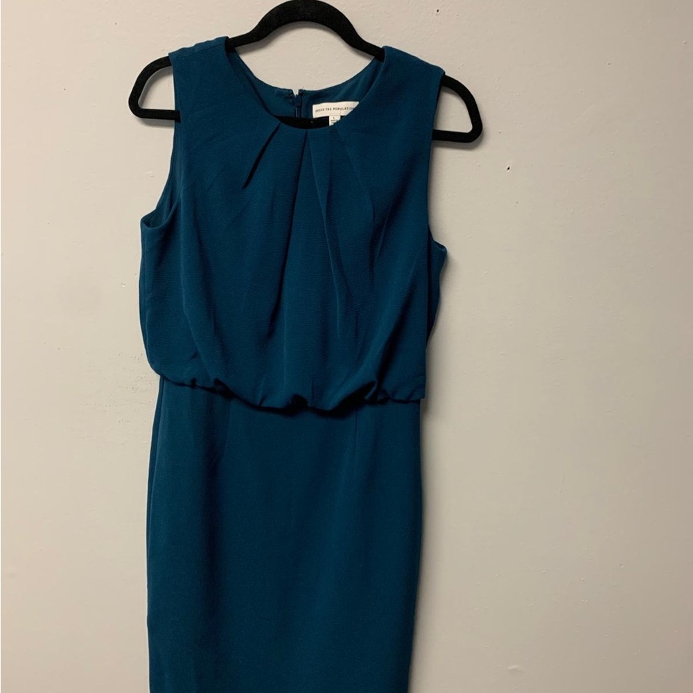 Elegant Teal Sleeveless Dress